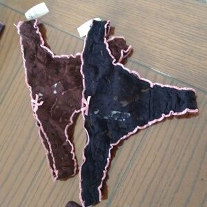 2- Lace Thongs